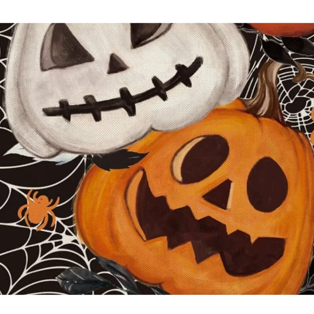 Halloween Table Runner Pumpkin Decor 13x36 Fall Holiday Cloth Party Decoration - Picture 6 of 6